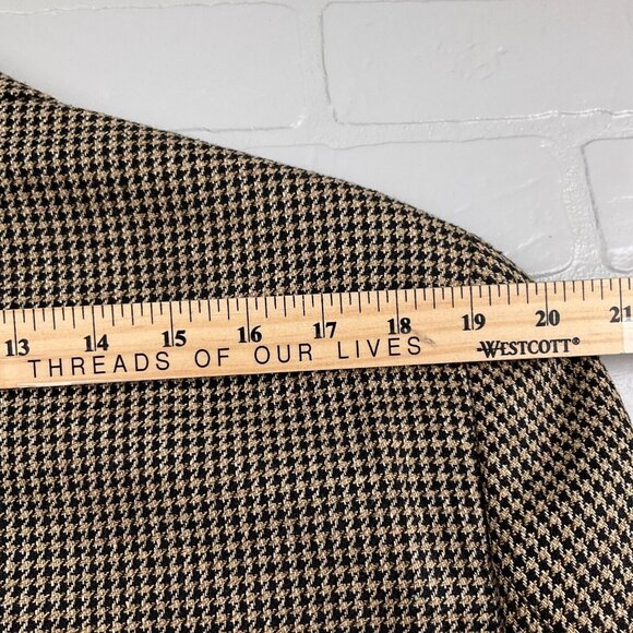 Ralph Lauren Chaps Men 40Tall‎ Black Tan Houndstooth Silk Wool Classic Canada - Picture 13 of 15